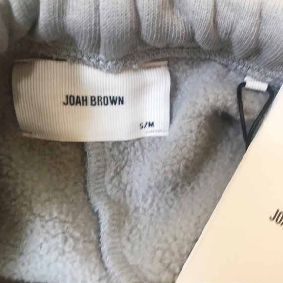 JOAH BROWN Gray Terry Fitted Sweat Shorts Drawstring Waist Size XS/S or S/M New - Picture 9 of 12